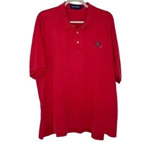 Polo Golf Ralph Lauren Mens XL Red Short Sleeve Embroidered Crest Polo Shirt